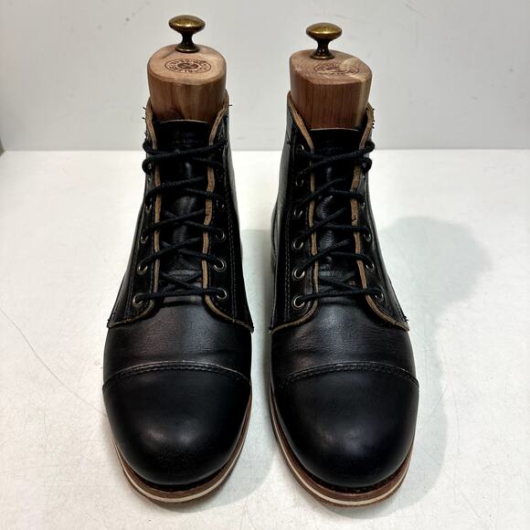 EUC Rancourt & Co. x Helm Muller Black Cap Toe Boot Horween Made in USA 7.5 D - Picture 3 of 11